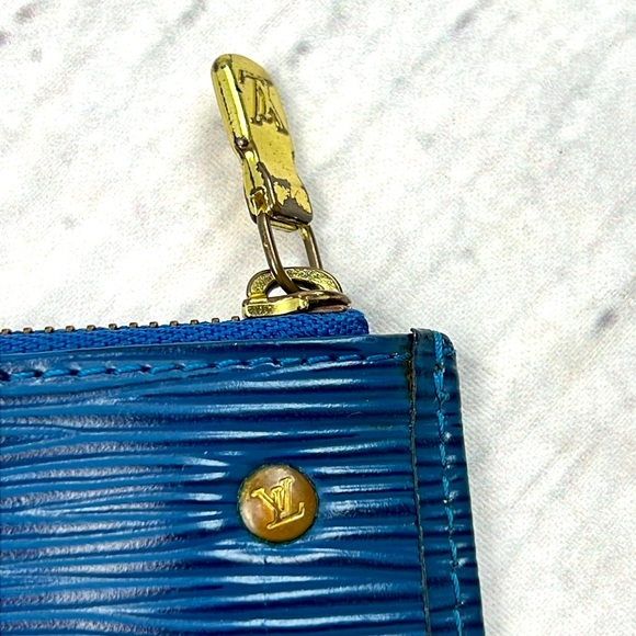 LOUIS VUITTON - Pochette Cles Epi Coin Purse CA0979 Blue Leather - Picture 3 of 12